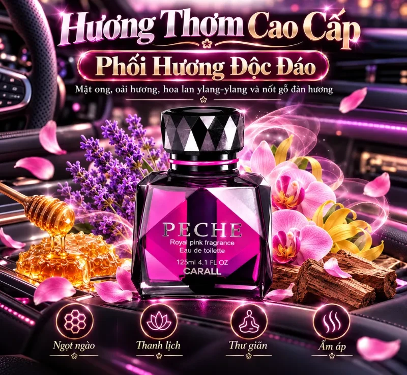 Hương thơm nước hoa ô tô Carall Peche