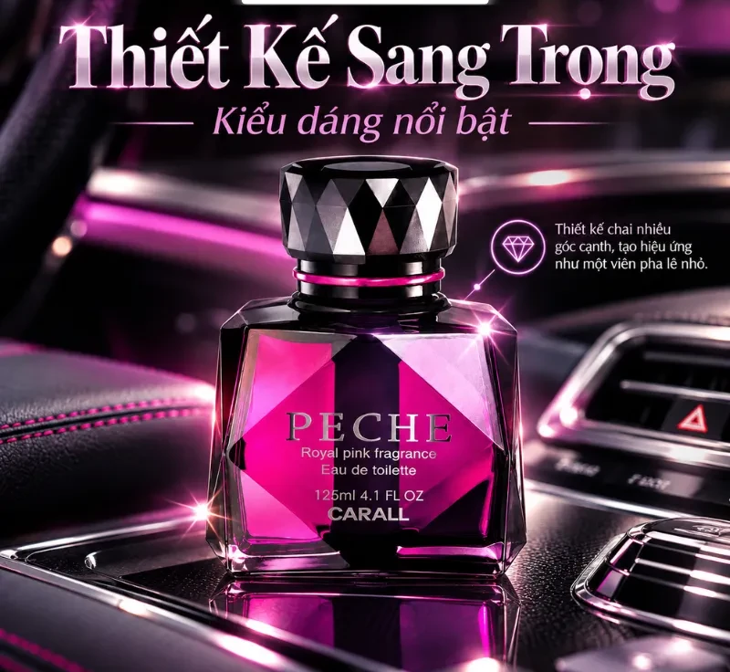 Thời gian lưu hương nước hoa ô tô Carall Peche