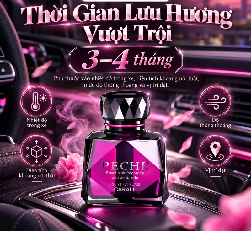 Thiết kế chai nước hoa ô tô Carall Peche